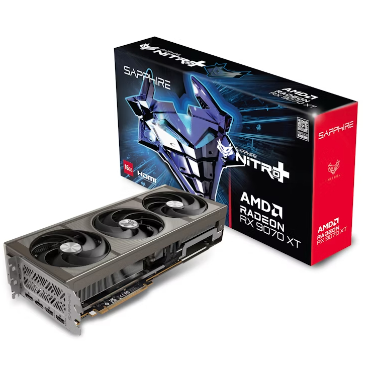 Sapphire Nitro + Radeon RX 9070 XT Gaming OC 16GB GDDR6 PCI-Express Graphics Card