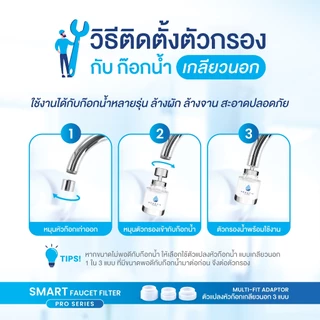 Aquatia ตัวกรองน้ำติดหัวก๊อก รุ่นโปรซีรีส์ Pro series (อะควอเทีย ฟิลเตอร์กรองน้ำ ที่กรองน้ำประปา)