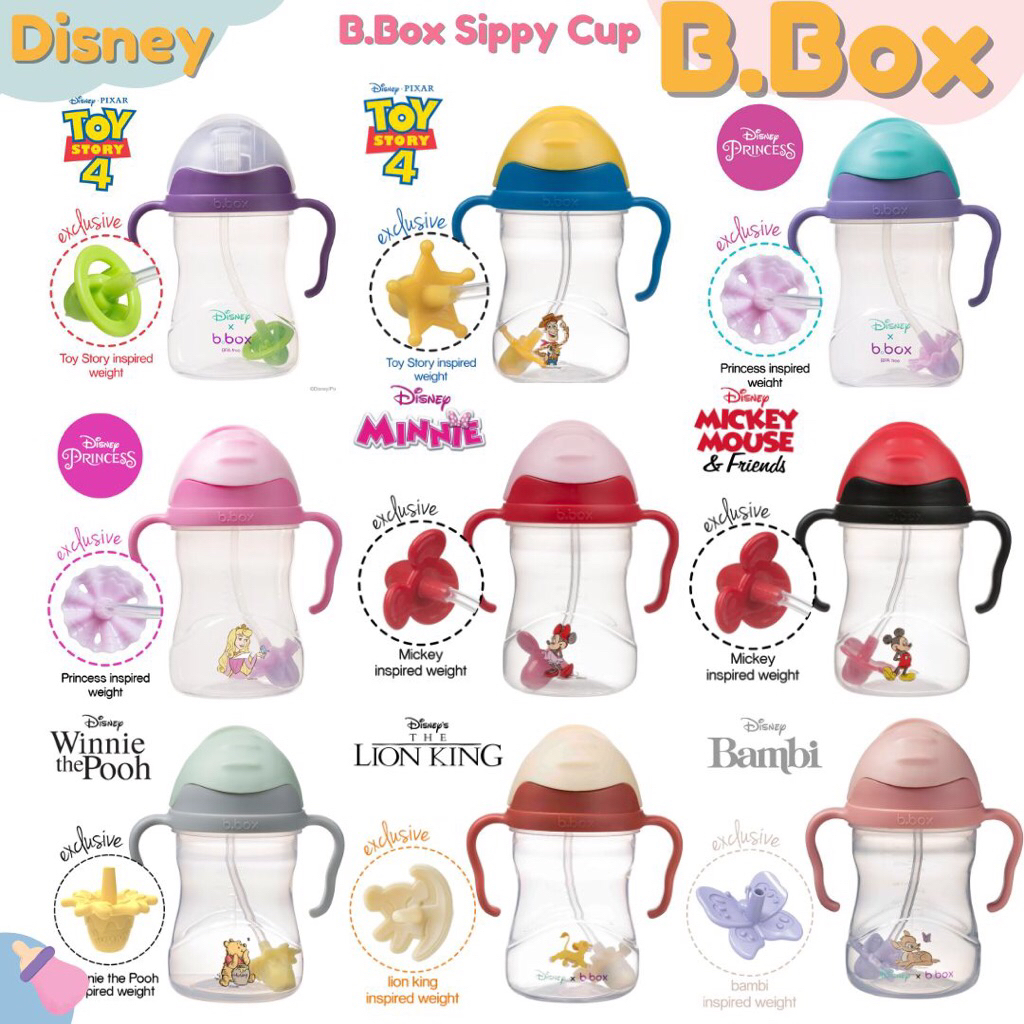 (พร้อมส่ง)Bbox sippy cup รุ่นใหม่มีลายทุกแก้ว แก้วหัดดื่ม ดิสนีย์ ไลอ้อนคิง หมีพูส์