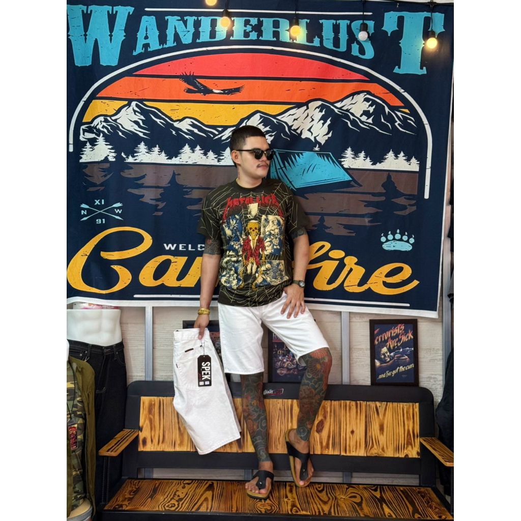 กางเกงขาสั้นสีขาว SPEK