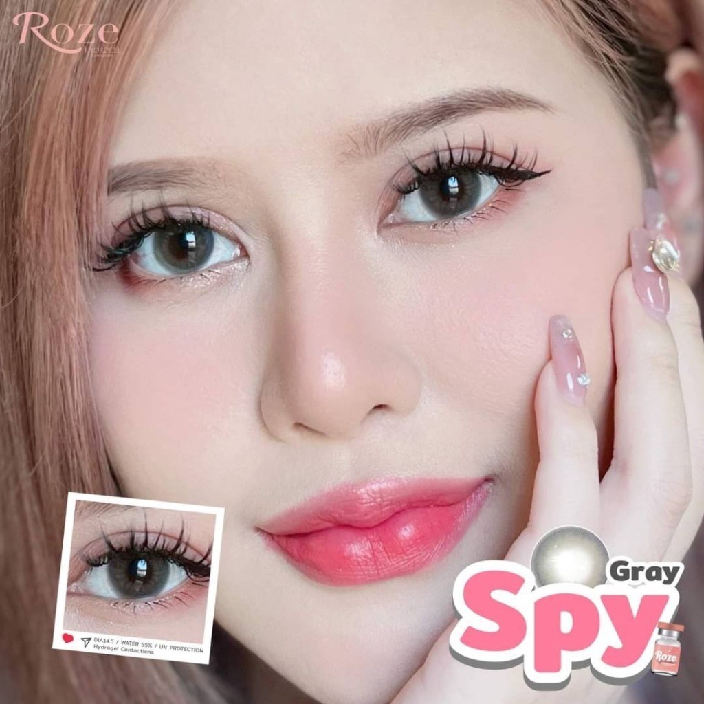 🔥คอนแทคเลนส์ Hydrogel✨ขนาดบิ๊กอาย โตมาก✨ Spy สายตาปกติ แถมตลับจ้า