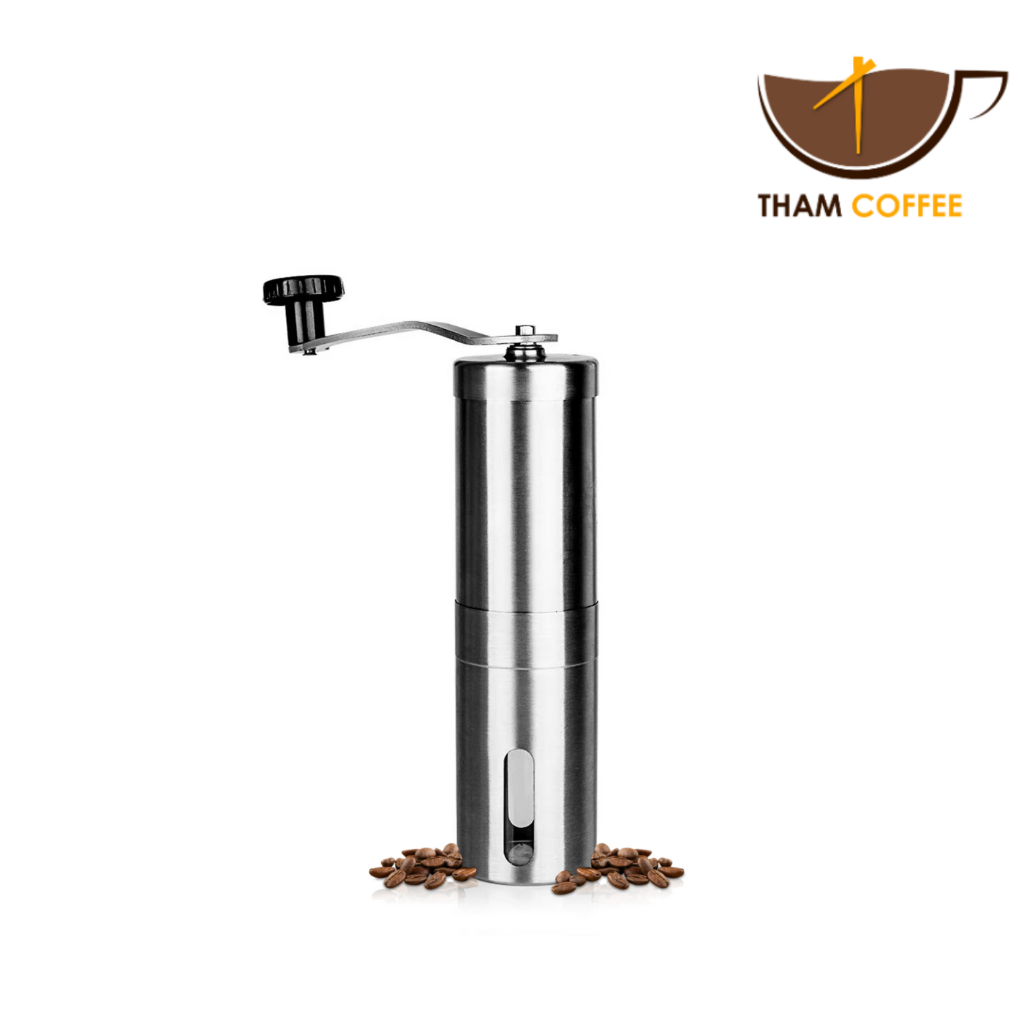 เครื่องบดกาแฟ แบบมือหมุน เครื่องบดเมล็ดกาแฟ Coffee grinder หัวบดเซรามิค ขนาดพกพา Tham coffee