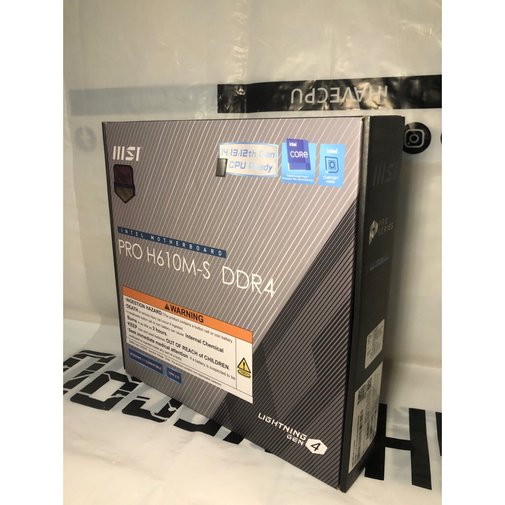 กล่องเปล่าเมนบอร์ด MSI PRO H610M-S DDR4