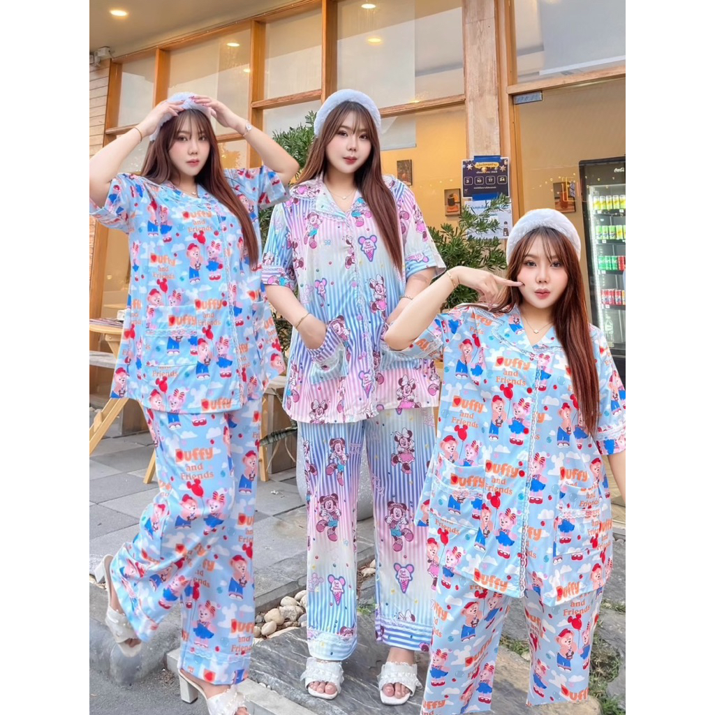 Pretty Lace Sweet Dream ชุดนอน เสื้อแขนสั้น อก 40-60+