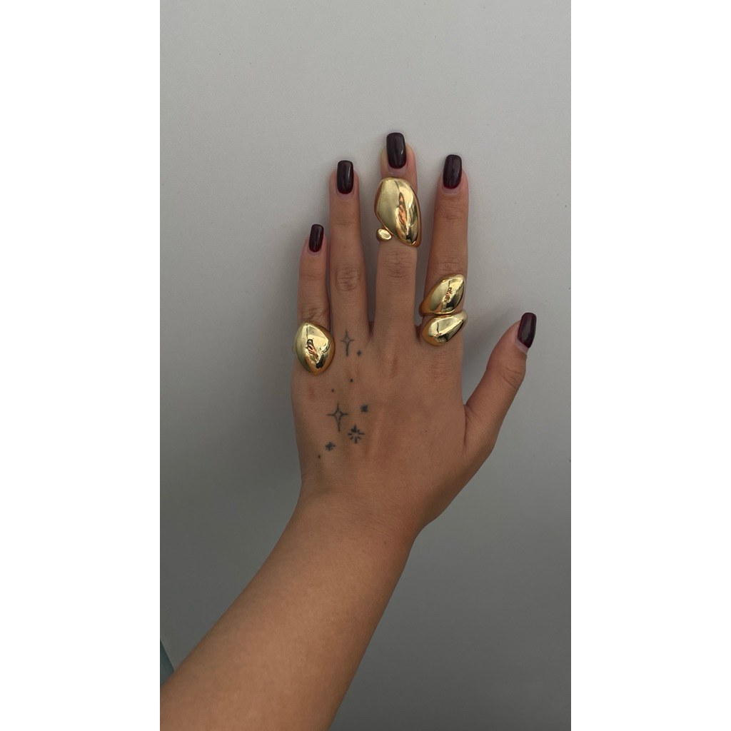 emacc rain drop rings(gold)