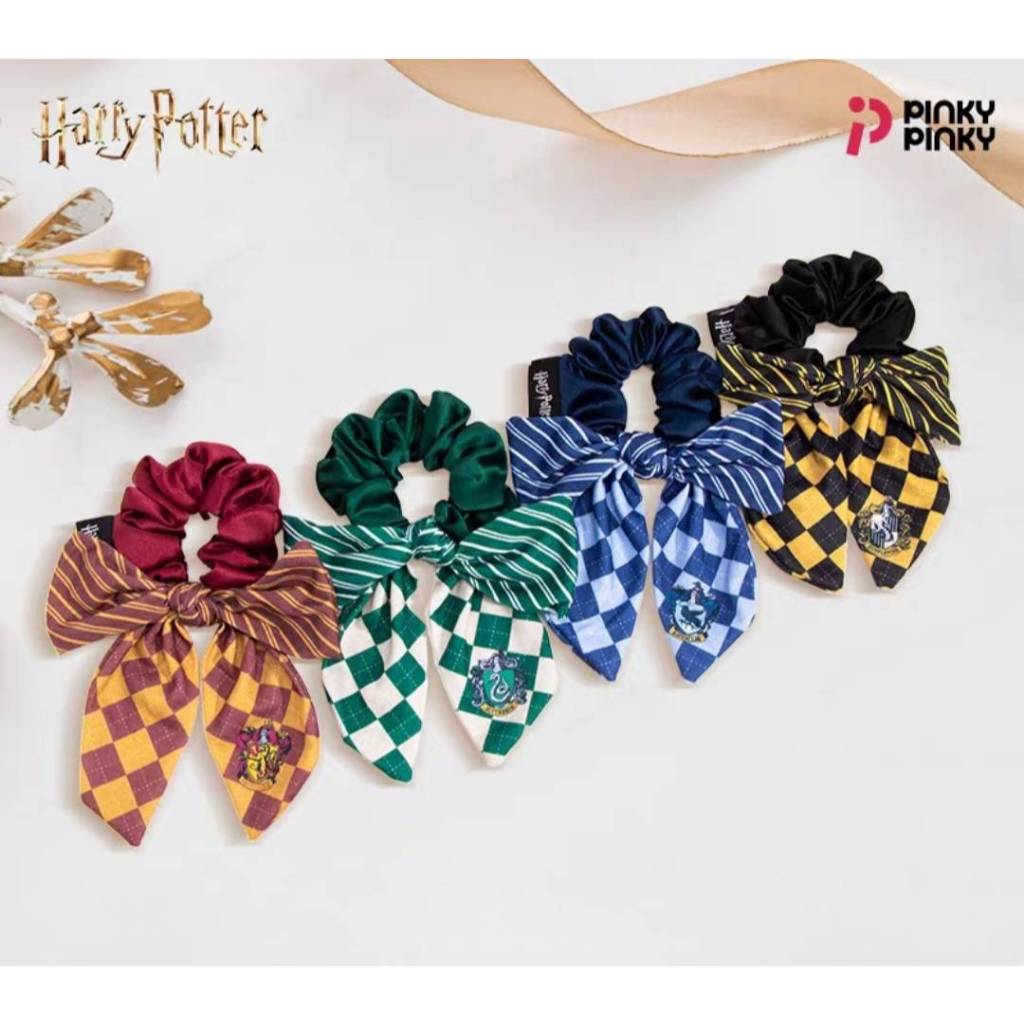 [พร้อมส่ง]PinkyPinky x Harry Potter ยางมัดผมหางโบว์ยาว แฮร์รี่พอตเตอร์