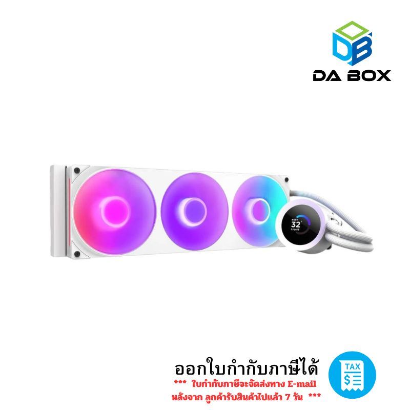 NZXT AIO LIQUID COOLING KRAKEN PLUS 360 RGB WHITE : RL-KR360-W2
