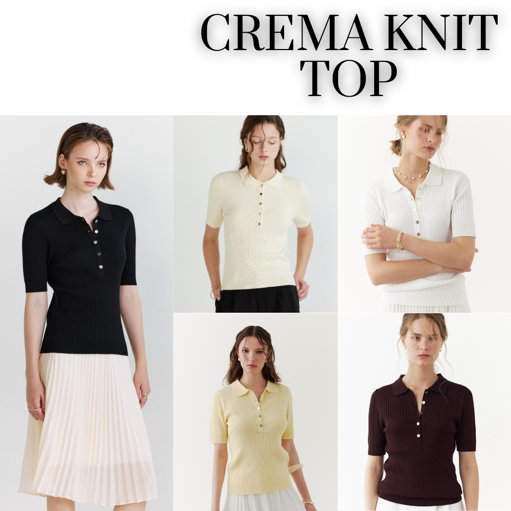 MAVE เสื้อ รุ่น Crema knit top สี Butter,Off white,Mocha,Black,Cream