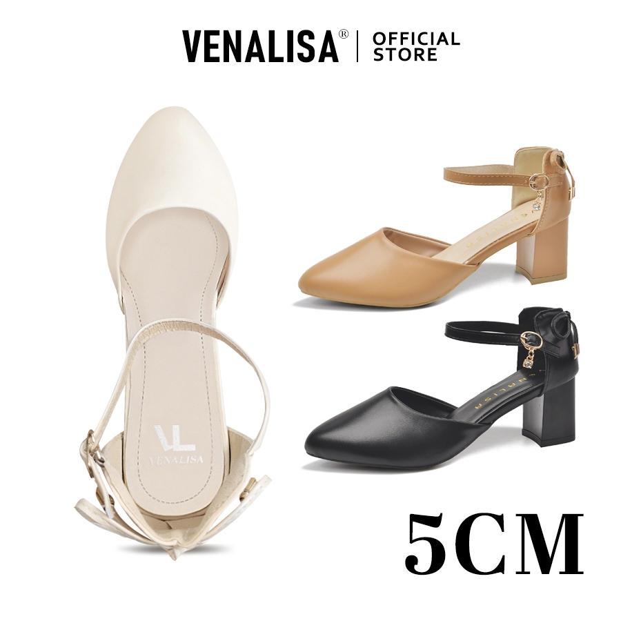 รองเท้า Venalisa สำหรับผู้หญิง หัวแหลม สีขาวมอส ผิวหนังมีประกาย มีโบว์และโลหะเข็