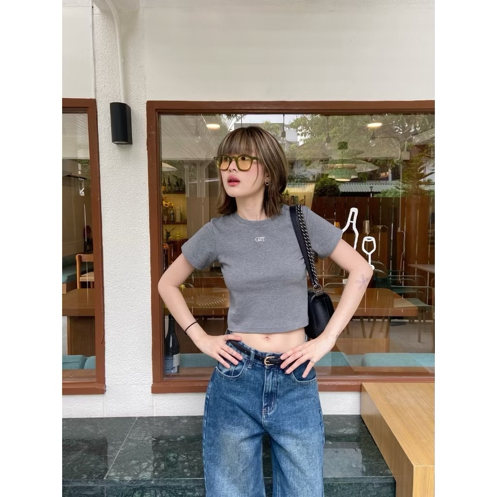 🩶ส่งต่อเสื้อ Geschwisters"GWT Baby tee" size s พร้อมส่ง (New in pack)