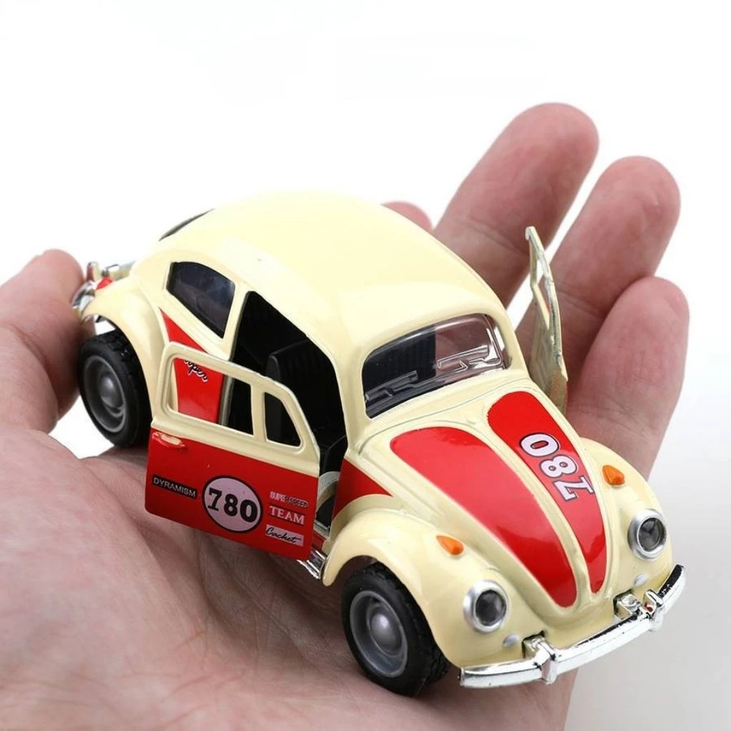 โมเดลรถเต่า Beetle รถเหล็ก ไม่มีกล่อง มีลาน เปิดประตูได้ รถคลาสสิค