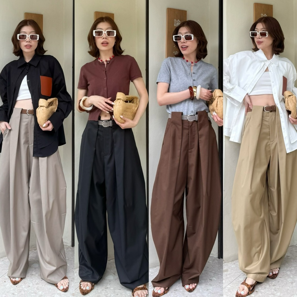 พร้อมส่ง🚩 2017💂🏻‍♀️ New Arrival 💂🏻‍♀️ STUDIOX2 BALLOON BAGGY PANTS (SMLXLXXL 990฿) กางเกงขาบอลลูน ทรงแบคกี้รุ่นนี้ทรงสวย