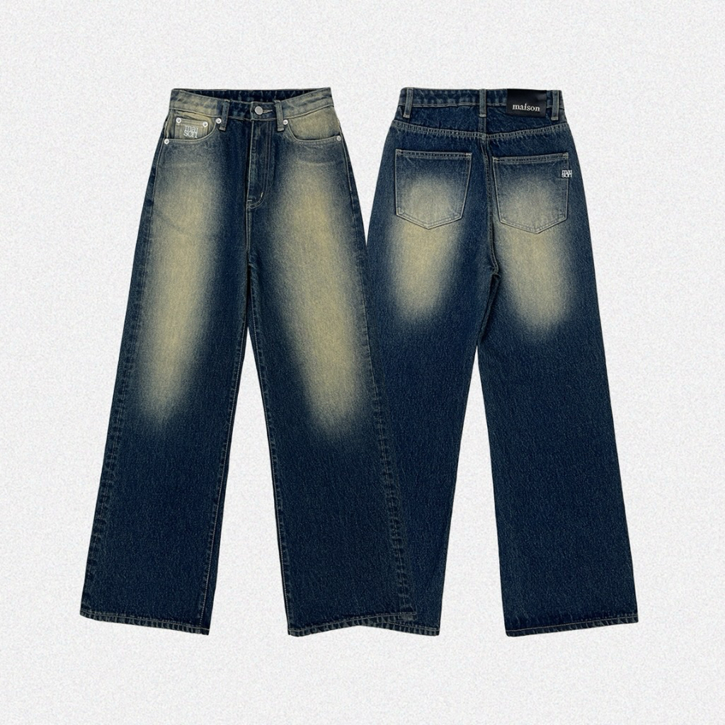 ปล่อย size S maison KEEPS | Astro Baggy Jeans | Unisex | กางเกงยีนส์ ทรงกระบอกใหญ่