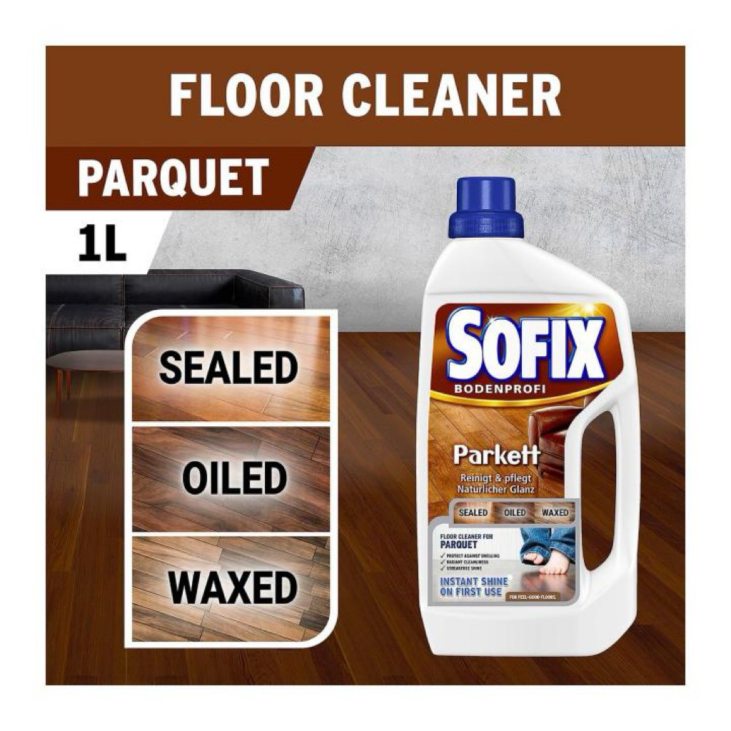 east Sofix parkett 1 ลิตร น้ำยาทำความสะอาดพื้นไม้ปาร์เกต์ ให้เงางาม สะอาด