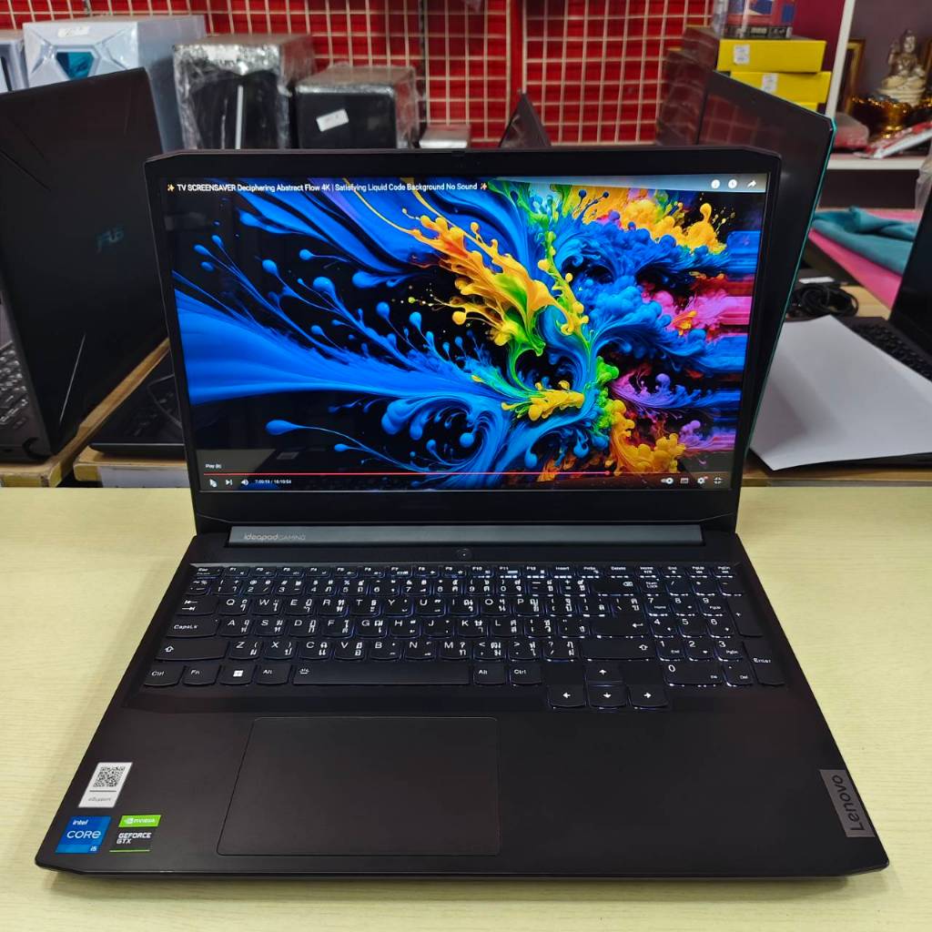 Lenovo ideapad Gaming 3 15IHU6 82K1019LTA สภาพเครื่อง 88% ติดฟิล์มกันรอยหน้าจอแล้ว
