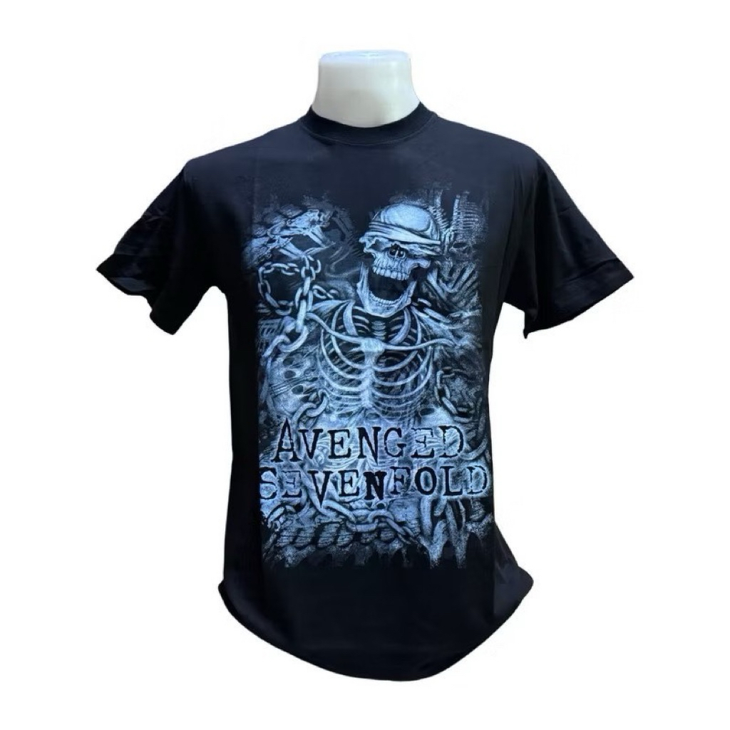 #พร้อมส่ง เสื้อวงดนตรี AVENGED SEVENFOLD A7X T-SHIRT ลาย HELL BAT (BLACK)(2025) ลิขสิทธิ์ของแท้ USA