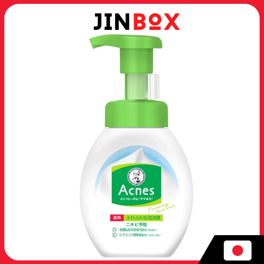 [ส่งตรงจากประเทศญี่ปุ่น] Rohto Acnes Mentholatum Acnes Acne Prevention Fluffy Foam Facial Wash 160ml
