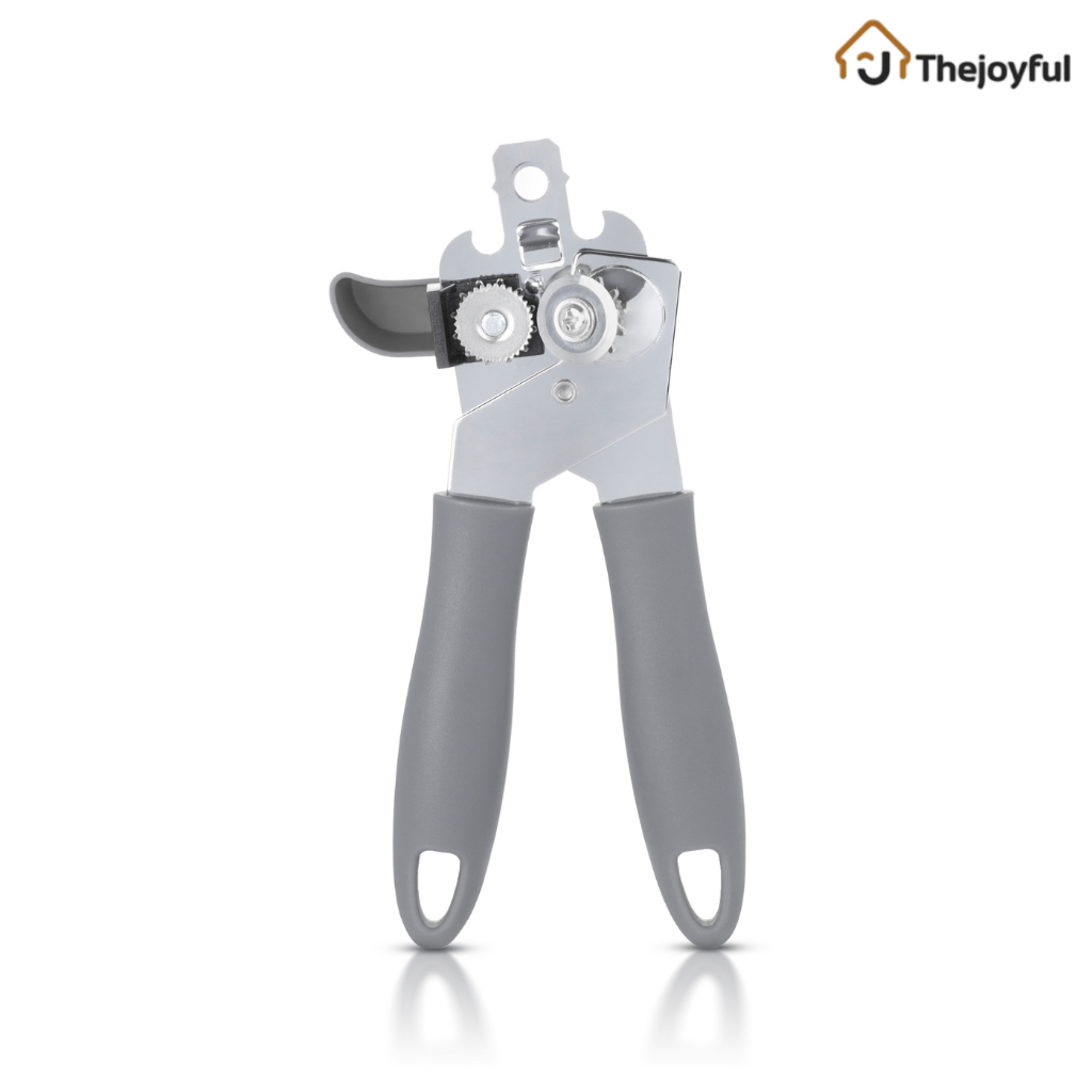 Thejoyful ที่เปิดกระป๋องอเนกประสงค์ Can Opener มีดเปิดกระป๋อง สแตนเลส แข็งแรง ใช้ง่าย สีเทา