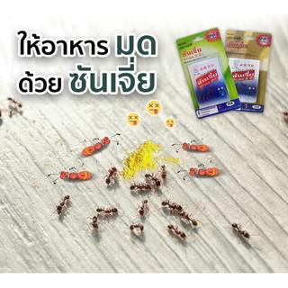 ซันเจี่ย เหยื่อกำจัดมด 5 กรัม (แบบ 1 แผง หรือ 2 แผง) ขายยกลัง 5 โหล