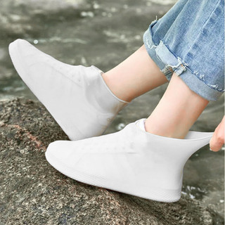 Shoe cover ถุงคลุมรองเท้า กันน้ำ กันฝน พร้อมกันลื่น วัสดุยางลาเท็กซ์  ม้วนเก็บพกพาได้ ใช้ซ้ำได้หลายครั้ง ส่งจากไทย!!!
