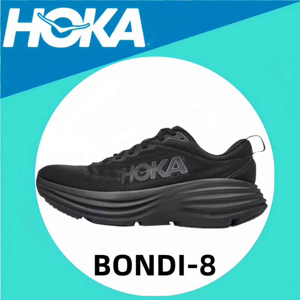 🔥100 % เป็นของแท้ 🔥 HOKA ONE ONE Bondi 8  1123202-BBLC Casual shoes Running shoes Sports shoes