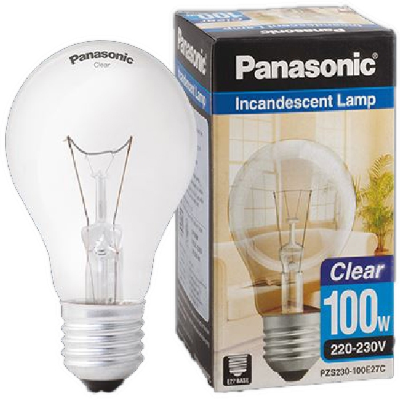 พร้อมส่ง panasonic หลอดไฟ 100 W (หลอดไส้) แสงขาว