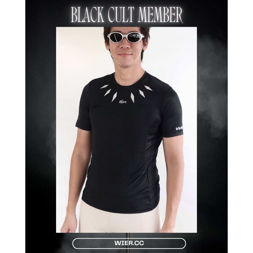 WiER ACTIVE TEE เสื้อใส่สบาย ACTIVE WEAR Black  (Flex & Dry + Light weight) เสื่อวิ่ง เทนนิส วิ่งเทร