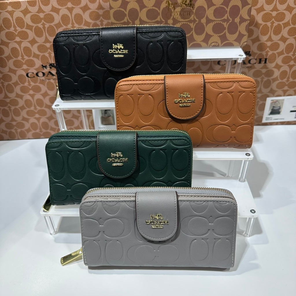 💁🏻‍♀️💁🏻‍♀️กระเป๋าสตางค์ใบยาว 2 พับ 1 ซิปขนาด 7.5 นิ้วสำหรับผู้หญิงมี 5 สีพร้อมส่งสำหรับผู้หญิงสีสวยหนังนิ่ม🎊🎊