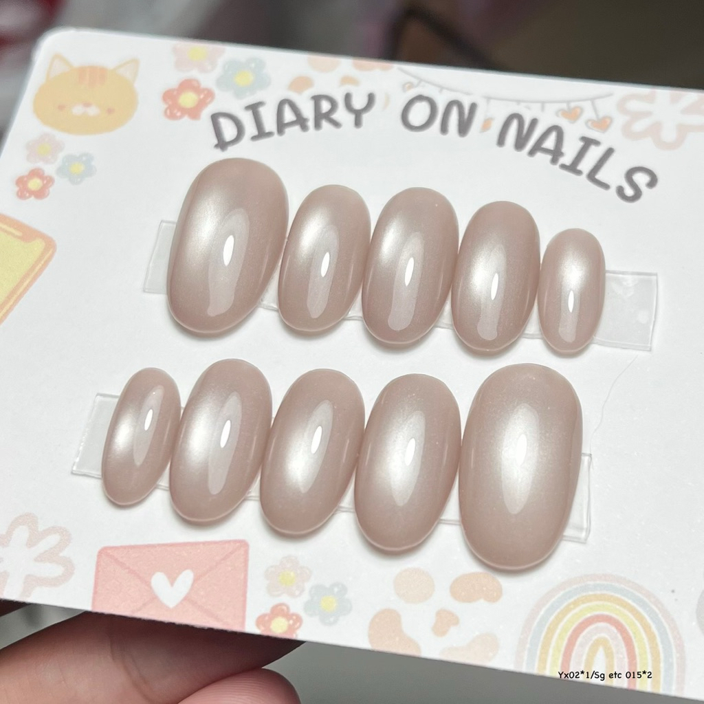 เล็บปลอมเจลแท้ สีลูกแก้วโทนเทา โทนม่วงอ่อนพาสเทล☂️