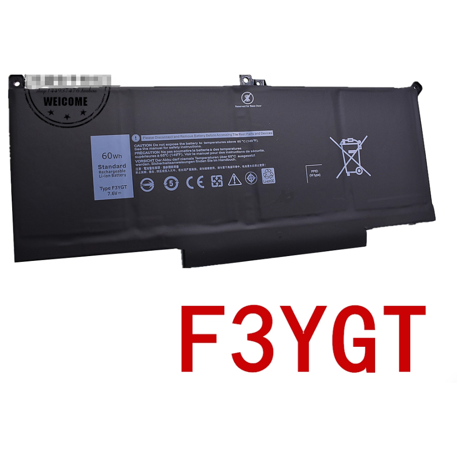 แบตเตอรี่แล็ปท็อปใหม่สำหรับ Dell Latitude 7280 7290 7380 7390 7480 P28S DJ1J0 F3YGT