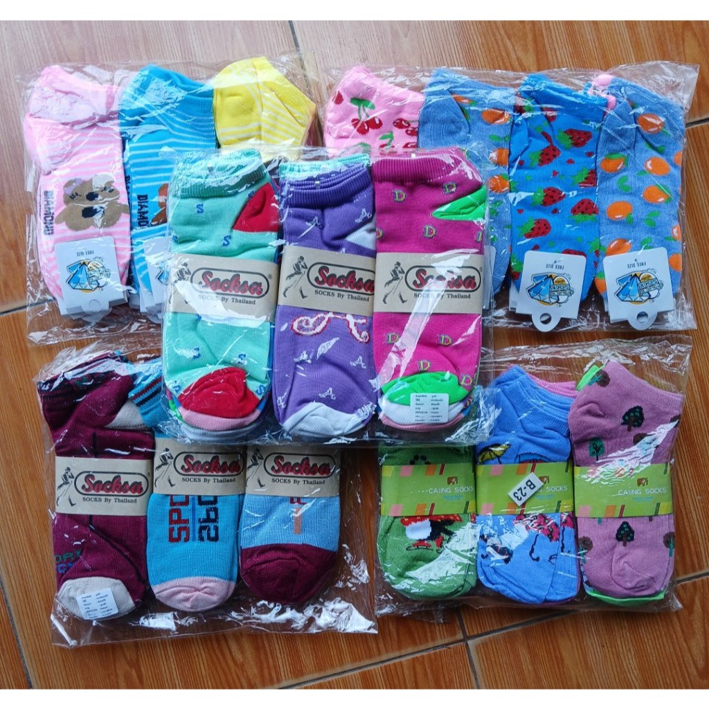(12คู่)ถุงเท้าทำงาน ข้อสั้น มีหลายสี คุณภาพดี ฟรีไซส์  ป้ายช้าง พร้อมส่ง