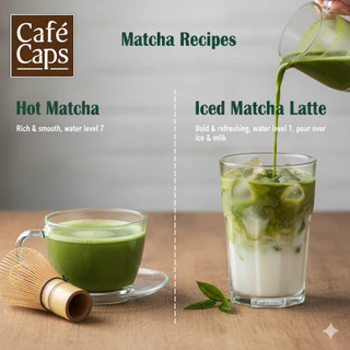 Dolce Gusto Compatible Matcha Organic Capsule - Cafecaps (1 Box X 15 Caps) | แคปซูลชาเขียวมัทฉะ ไม่ผสมน้ำตาล ครีมเทียม