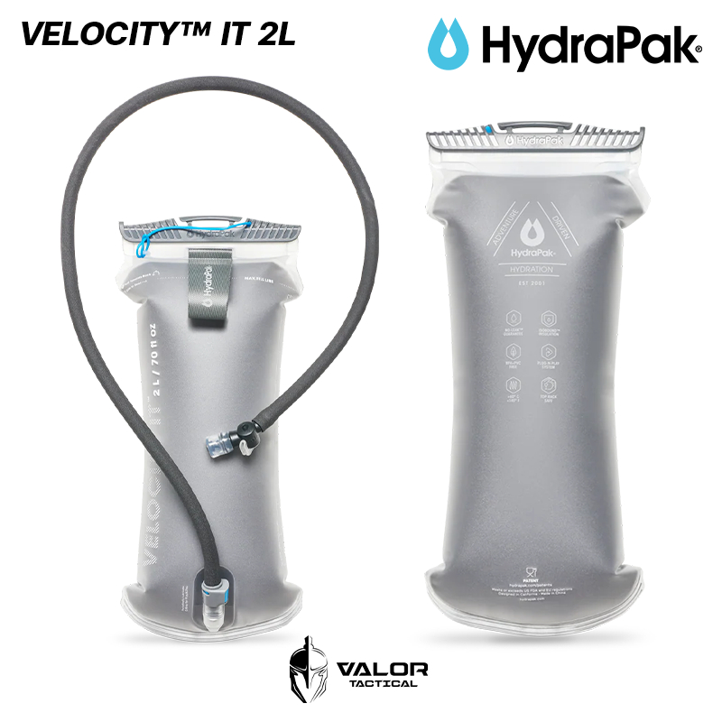 Hydrapak - Velocity IT 2L hydration bag Clear ถุงน้ำ กระเป๋าน้ำ สำหรับวิ่ง ปั่นจักรยาน น้ำหนักเบา