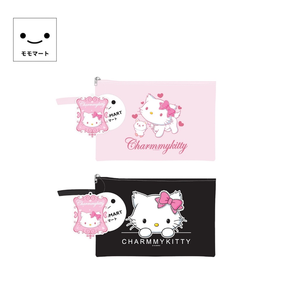 Sanrio กระเป๋าใส่เหรียญ ลิขสิทธิ์แท้ Charmmy Kitty ลายคิตตี้และเจ้าหมี ขนาดใบกลาง