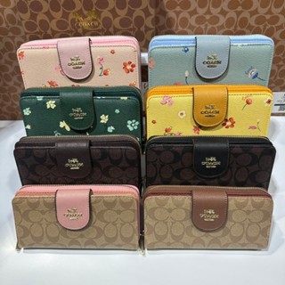 💁🏻‍♀️กระเป๋าสตางค์ 2 พับ 1 ซิปใบยาวสำหรับผู้หญิงไซส์ 7.5 นิ้…