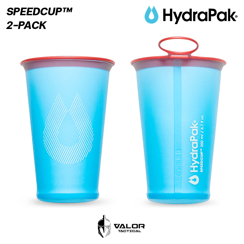 Hydrapak - SPEED CUP - 2-Pack Malibu Blue แก้วน้ำ แก้วพกพา พับเก็บได้
