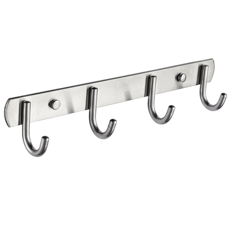 ราวตะขอ ราวแขวน อเนกประสงค์ สแตนเลส 304 แบบ 4 ความยาว 27 ซม. Stainless Steel 304 Multipurpose Hook, 