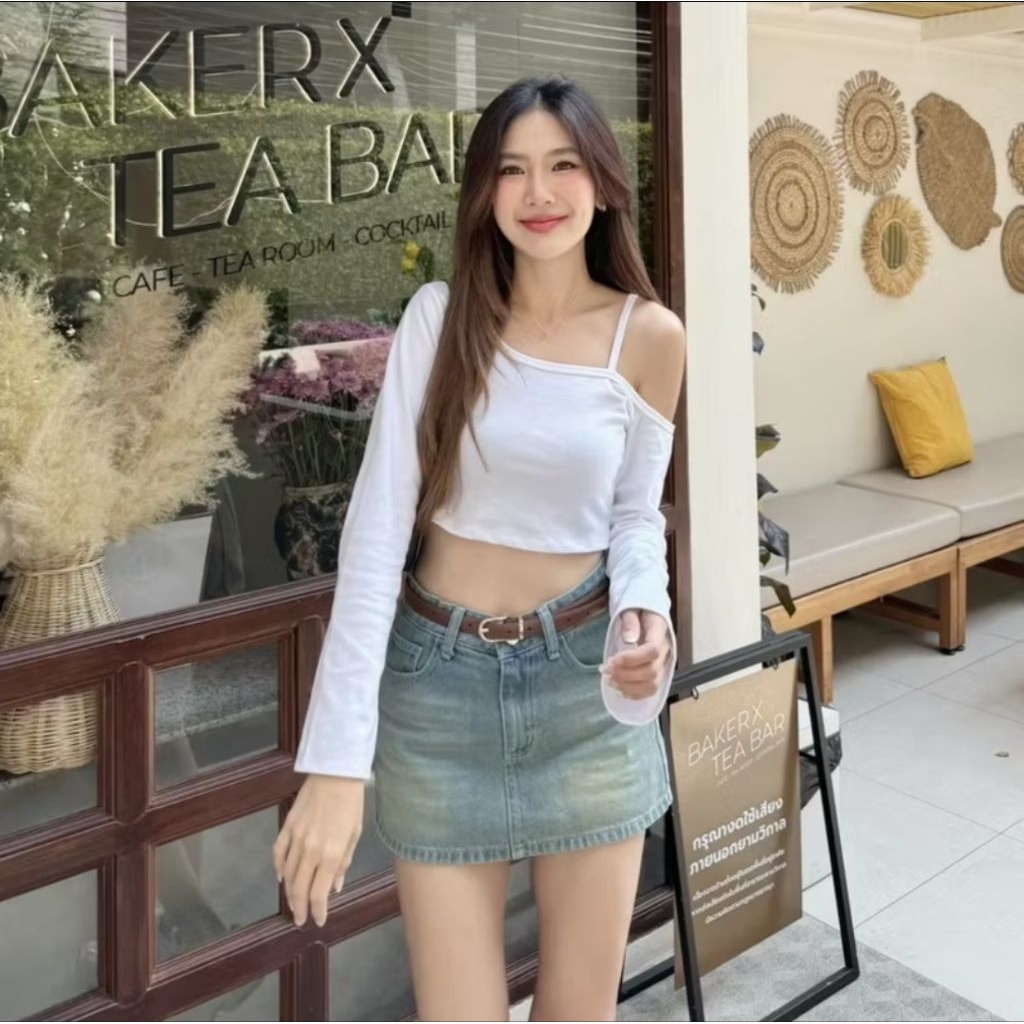 ส่งต่อ_กระโปรงยีนส์สั้น Nicharis ไซส์ M