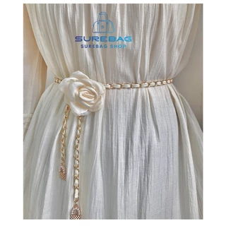 surebag ไข่มุกรูปดอกไม้ สร้อยเอวเครื่องประดับ🌼 เข็มขัดโซ่คาดเอว สไตล์ใหม่ เครื่องประดับ สําหรับผู้หญิง