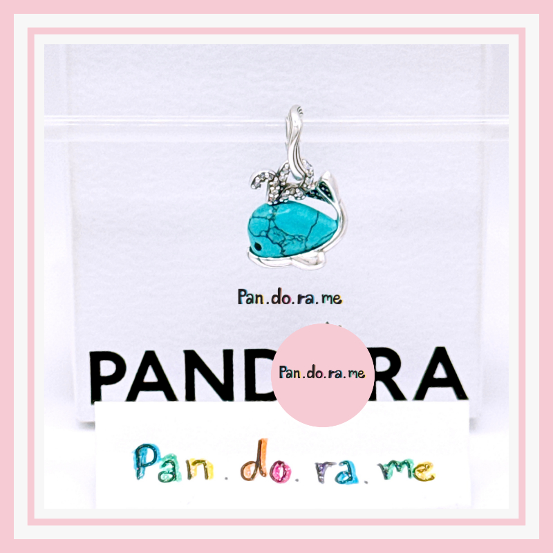 [พร้อมส่ง สินค้าแท้ 💯]  ** New 2025 ** collection summer 2025 Turquoise-coloured Whale Dangle Charm