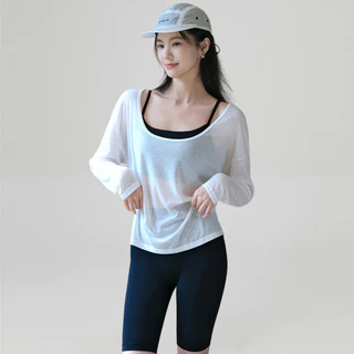 GymHub เสื้อโยคะสตรี แบบหลวม ช่วยพรางหุ่น เสื้อยืดสำหรับออกกำลังกาย เสื้อคลุมสำหรับวิ่ง ออกกำลังกาย แขนยาว