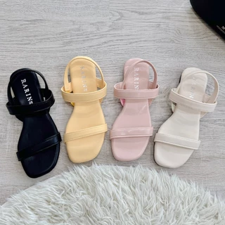 Rarin รุ่น [ Daisy ] 36 - 41 รองเท้าแตะรัดข้อ พื้นนุ่ม สีหวานละมุน ***เท้าไม่เรียวแนะนำเพิ่มไซส์***
