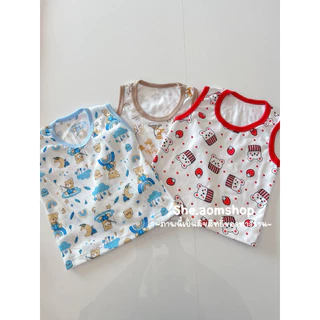 [ แพ็ค 4 ตัว ] เสื้อกล้ามเด็ก น้ำหนักแรกเกิด - 9 กิโล คละลาย เลือกเพศได้
