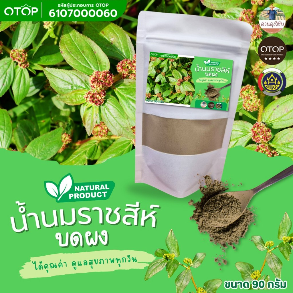 ผงน้ำนมราชสีห์ บด ชาสมุนไพรน้ำนมราชสีห์แท้ 100% ไม่ผสม
