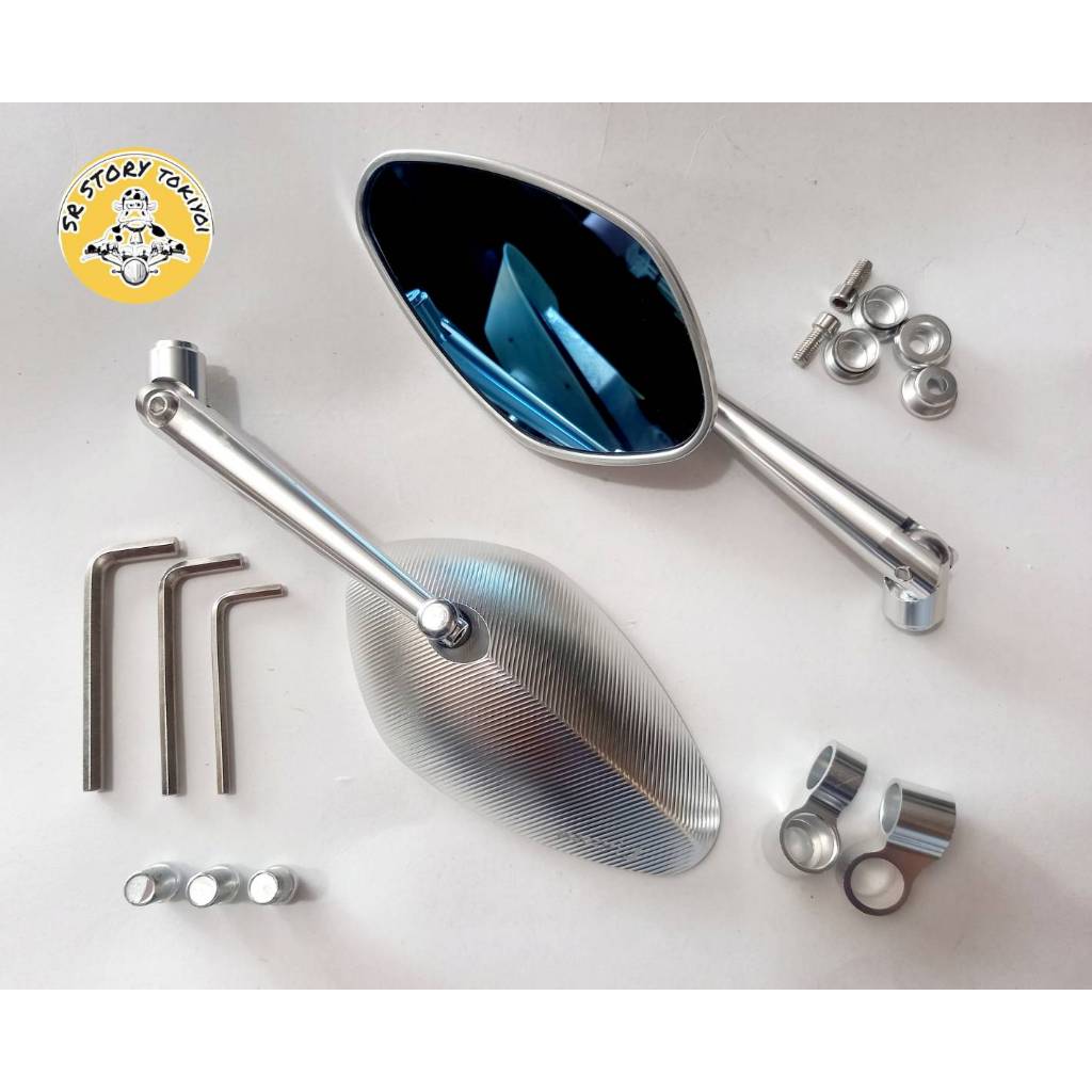 SR400 กระจกแต่งซิ่งทรงใบไม้ YAMAHA SR400/SR500