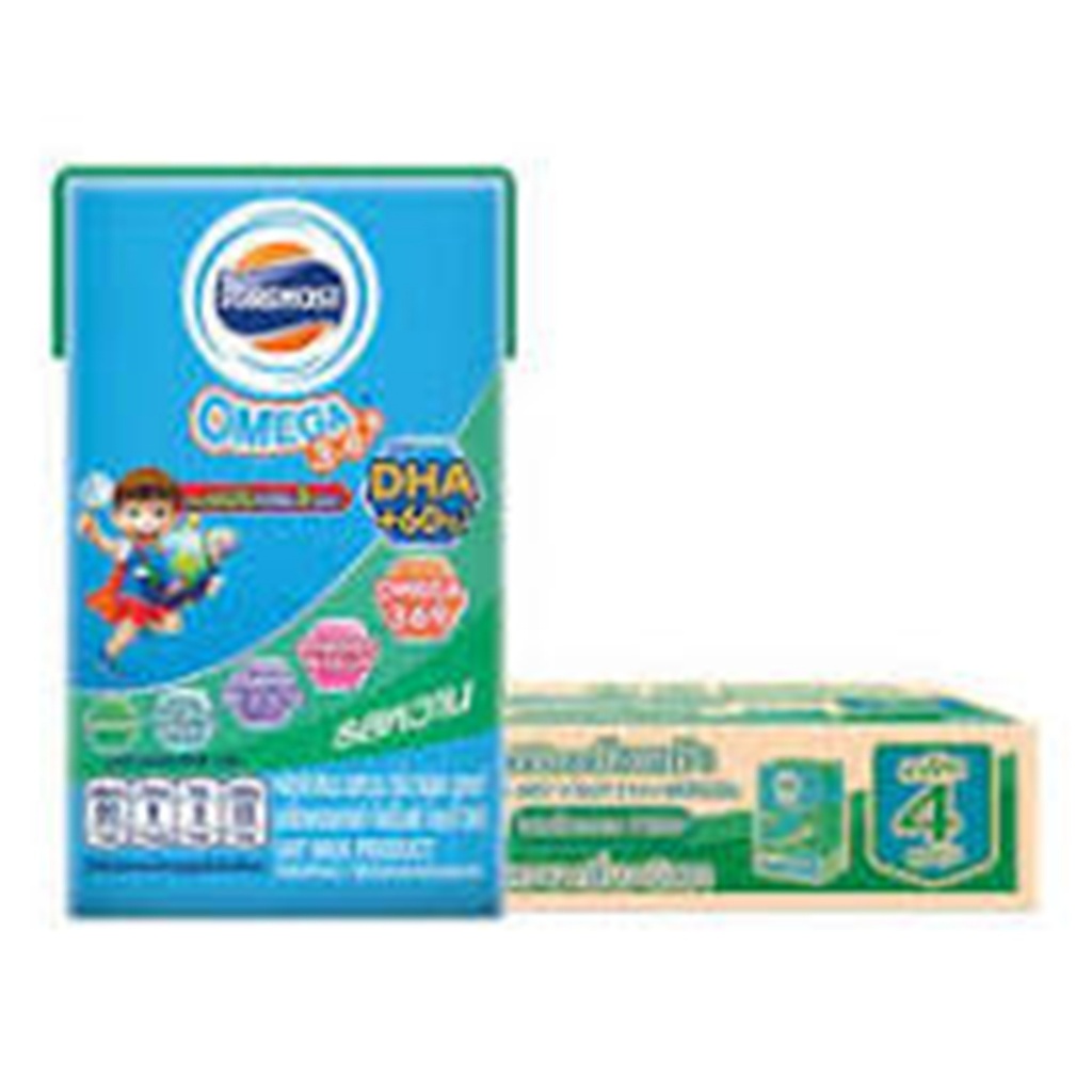 Foremost โอเมก้า นมยูเอชที รสหวาน กลิ่นวานิลลา 110 มล. x 48