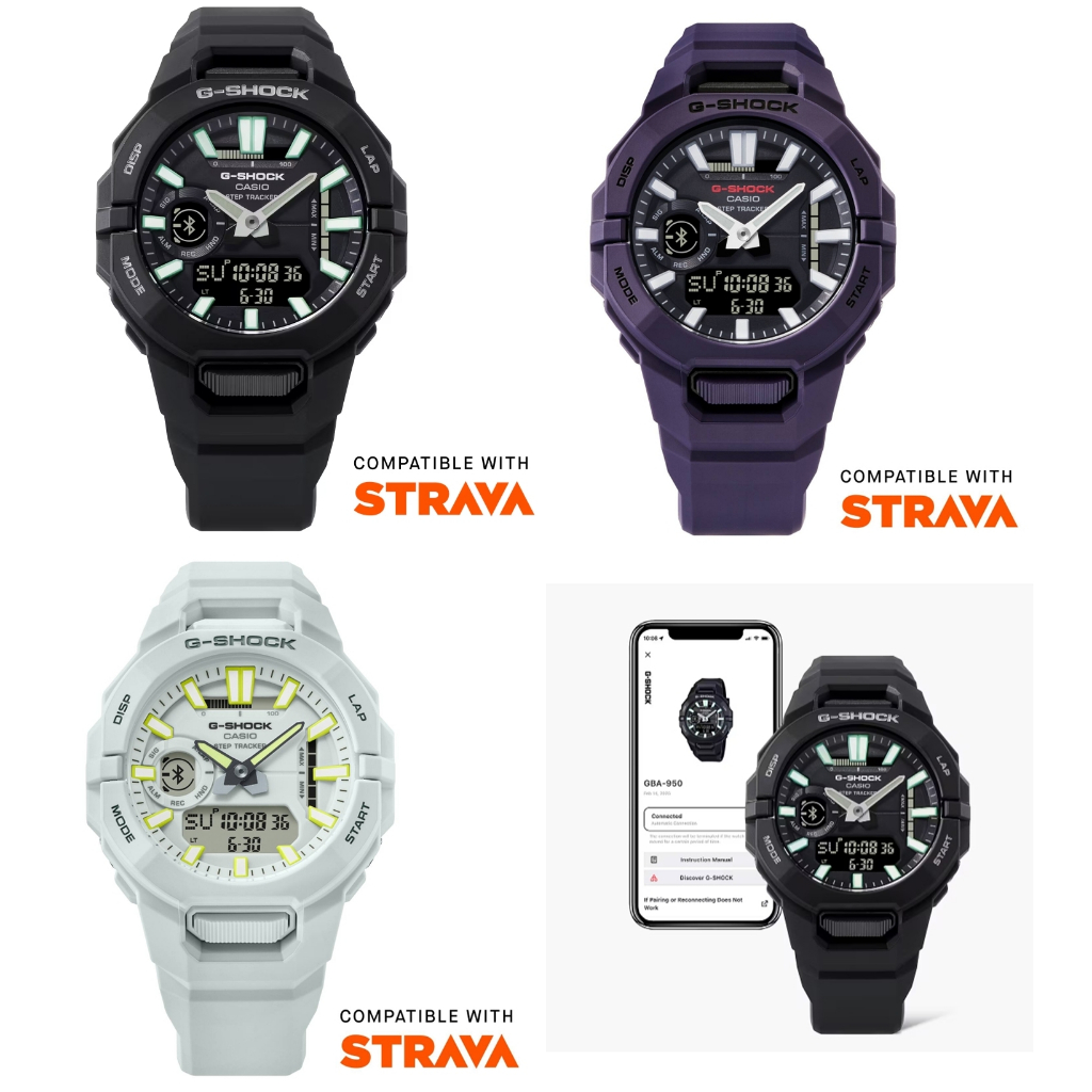 G-Shock 43.9 มม G-SQUAD ซีรีส์ GBA-950 GBA-950-1A  ประกันศูนย์ cmg  1 ปี