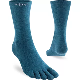 INJINJI ถุงเท้าแยกนิ้วซับใน เบสเลเยอร์ LINER CREW COOLMAX ความยาวครึ่งแข้ง เทรคกิ้ง เดินป่า ของแท้100%