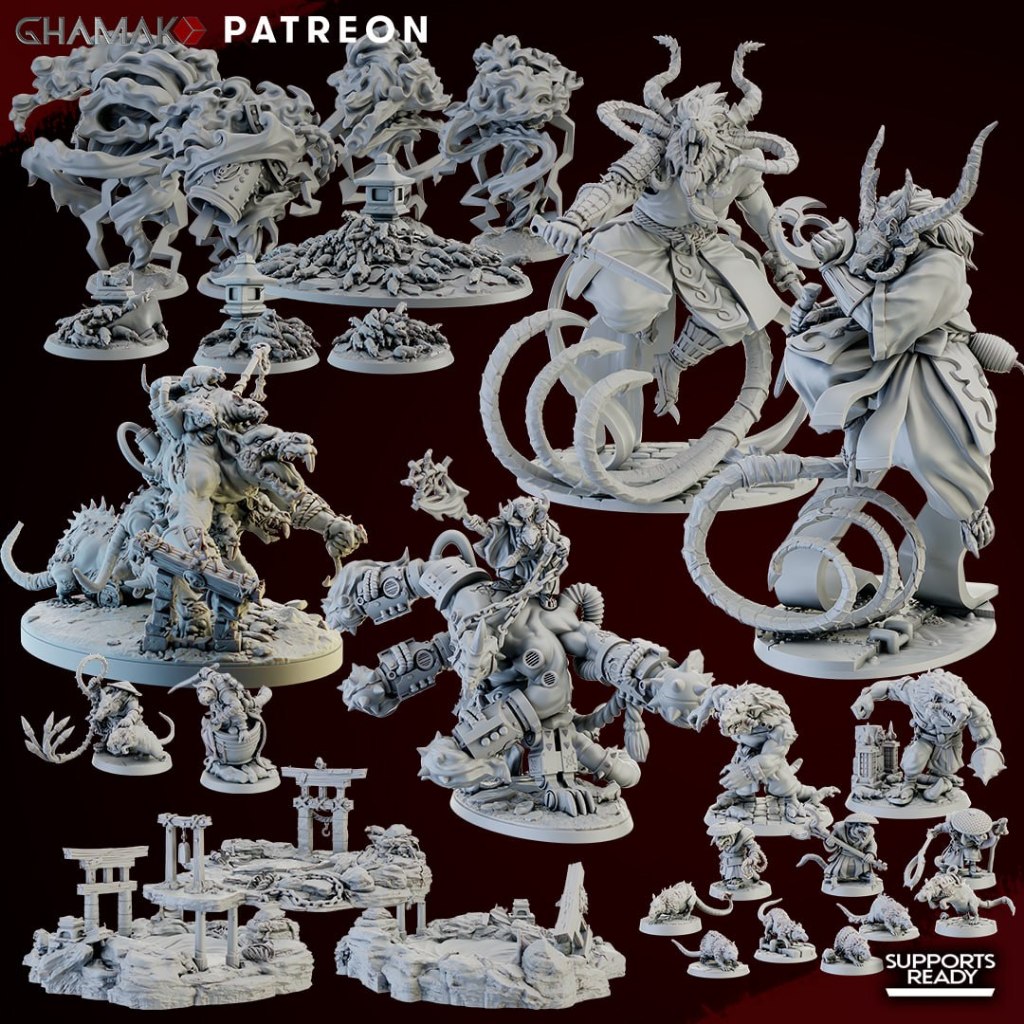 Nezumi Clans : Collection : Miniature Resin โมเดลบอร์ดเกม ผลิตตามสั่ง Tabletop Ratkin