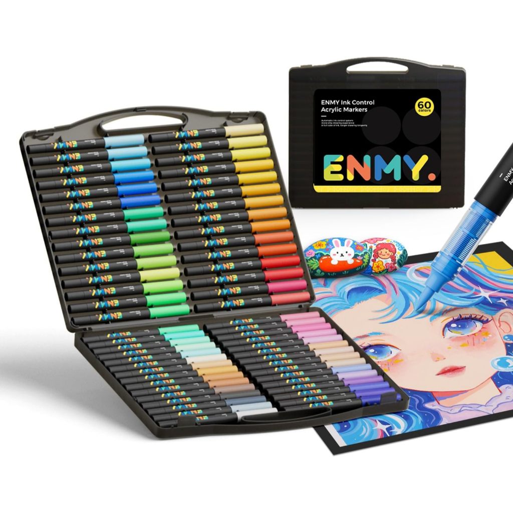 จัดส่งตรงถึงญี่ปุ่น ชุดปากกามาร์คเกอร์อะคริลิกแบบ Direct-Ink ของ ENMY 60 สี